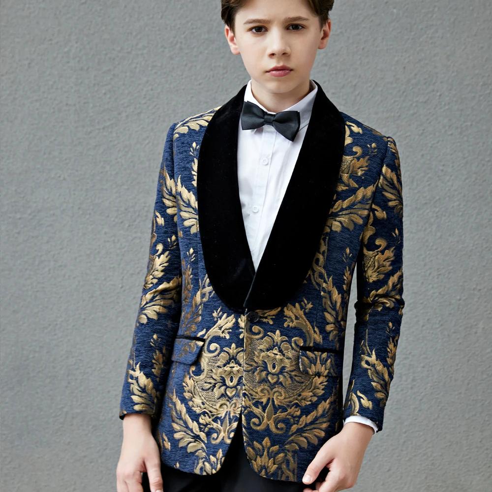 Kids Boys Children Baptism Wedding Prom Suit Baby Boy Elegant  Teenager Party Costume Flower Boy Suit Coat Host  Jacket