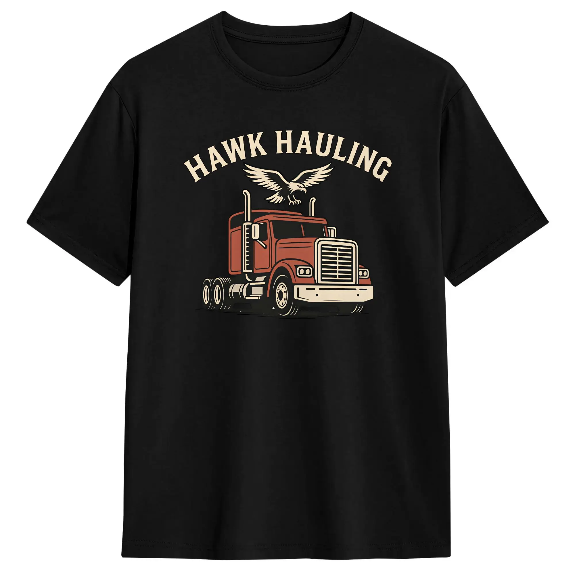 Casual T Shirt Summer Hawk and Son Hauling Company Big Rig Pride Hipster T Shirts  Cotton Tshirt for Men Short Sleeve Clothes