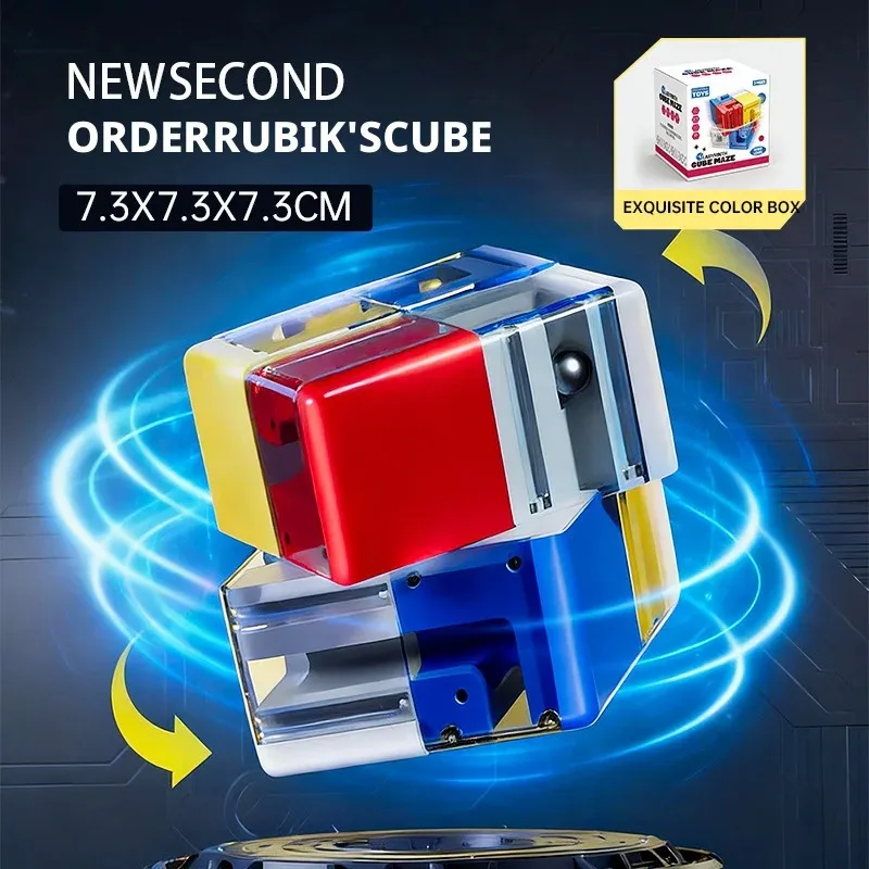 

Hot 3D Maze Magic Cube Six-sided Transparent Puzzle Speed Cube Rolling Ball Cubes Maze Toys For Children Stress Reliever Toys