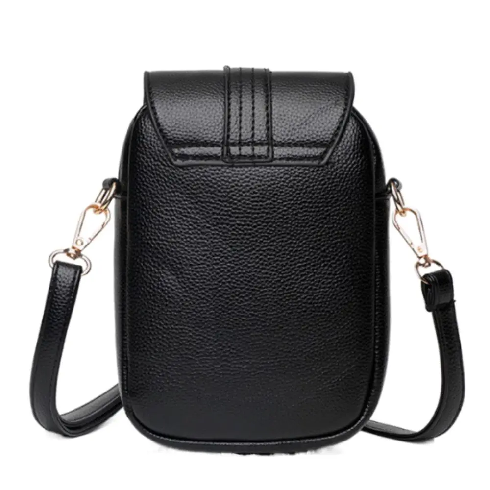 

Large Capacity Lady Crossbody Phone Bag Multi-layer Leather Women Shoulder Phone Bag Fashion Vertical Cell Phone Purse