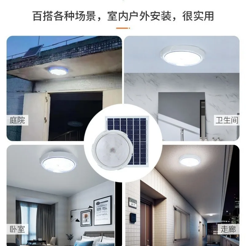 Solar Lights Indoor Home Top Ceiling House Outdoor Garden Pendant Light Panel Lamp Fixture For Corridor Garden Living Room view 5