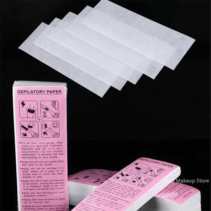 100/500/1000pcs Women Men Nonwoven Hair Removal Wax Paper Body Leg Arm Hair Removal Epilator Wax Strip Paper Roll High Quality