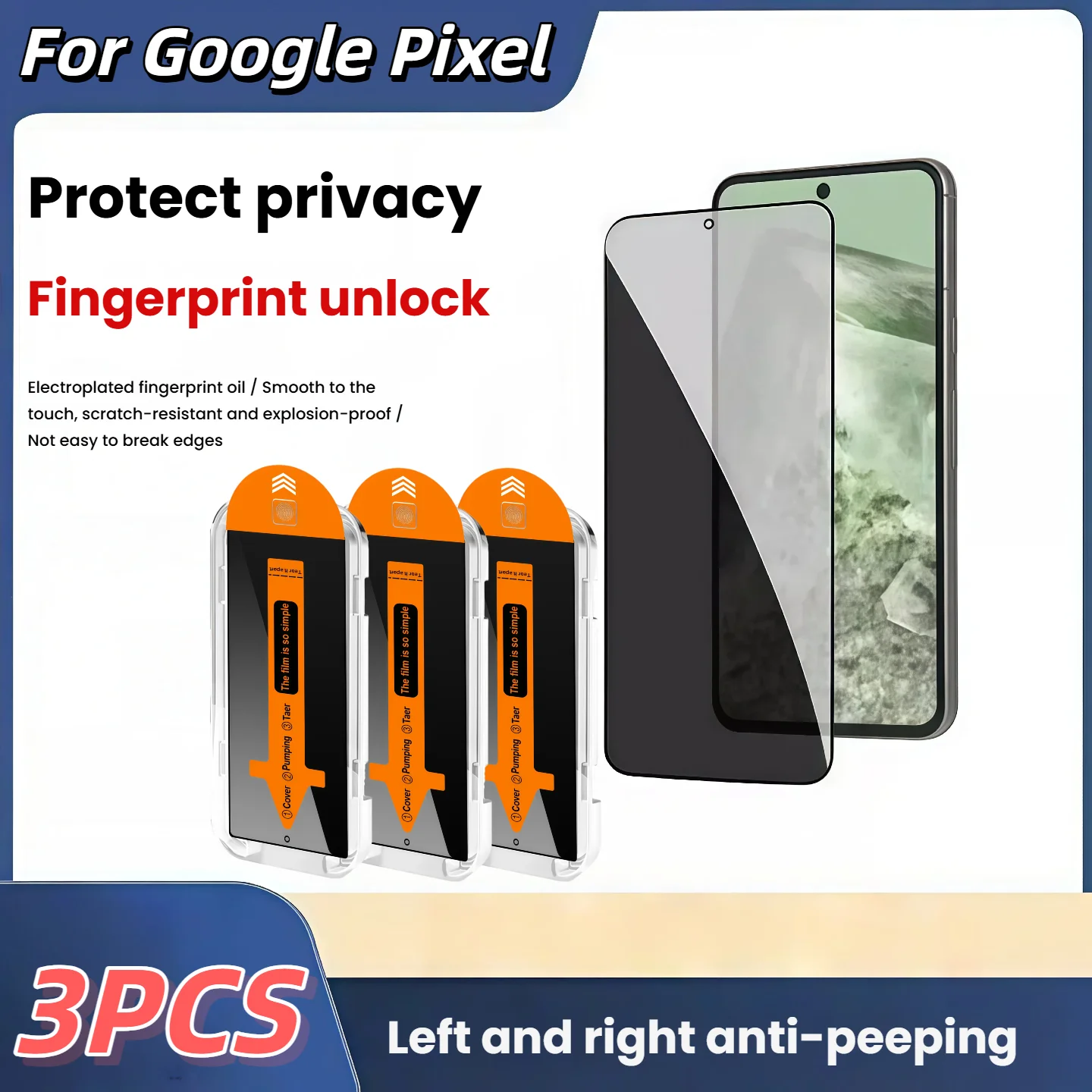 

3pcs Anti-Spy Tempered Glass Screen Protector For Google Pixel 10 9 9a Pro XL 8A 8 A 5G Anti-Voyeurism HD Clear