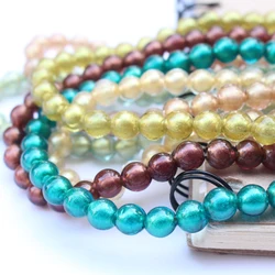 8mm Handmade Colorful Lampwork Glass Beads Round Shape Blue Pink Fashion Mix Loose Bead for Jewelry Making DIY Accessoires pearl