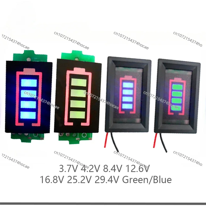 10 Uds indicador de nivel de batería 1S 2S 3S 6S 7S almacenamiento de batería de litio pantalla de nivel de batería 4,2 V 8,4 V 12,6 V 16,8 V 25,2 V 29,4 V