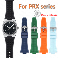 Silicone Strap for Tissot PRX Series 40MM T137.407/T137.410 Men's Casual Fashion Replacement Rubber Strap + Quick release tools