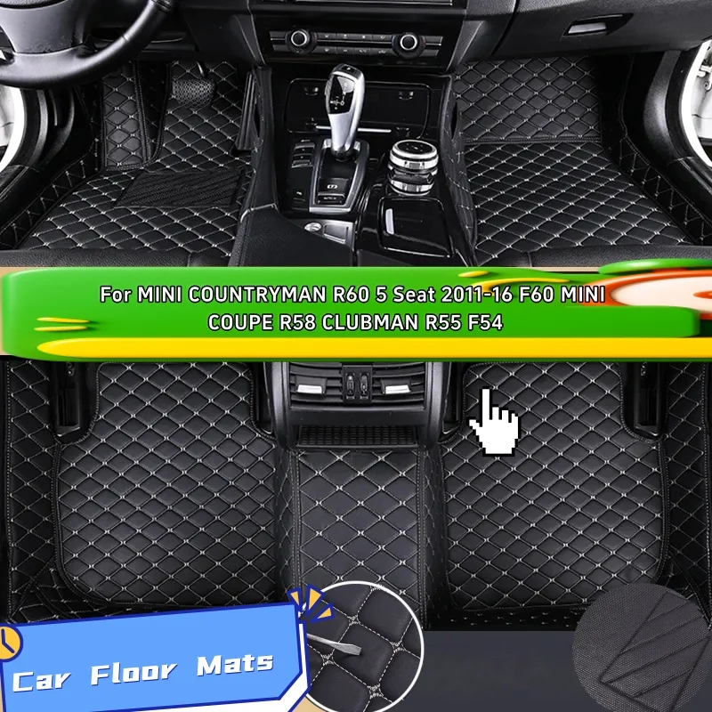 

Car Floor Mats Full Set For MINI COUNTRYMAN R60 5 Seat 2011-16 F60 MINI COUPE R58 CLUBMAN R55 F54 Floor Car Accessories