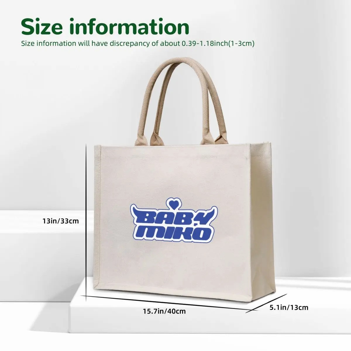 BABY MIKO BLUE Tote Bag shoping bag woman shopping bag bags woman 2025 tote canvas