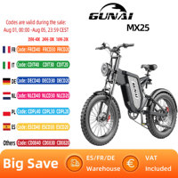 GUNAI MX25 Electric Bicycle 1000W 48V 25AH Electric Bike 4.0*20 Inch Fat Tires Off-Road Ebike Adults Cycling Mountain Bike