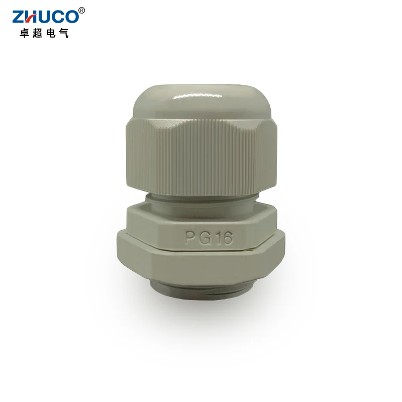 ZHUCO 10Pcs PG16 Grey Plastic Waterproof 10-14mm Nylon Cable Gland Cover Cord Protector For Home/Garden/Outdoor Lighting Wire