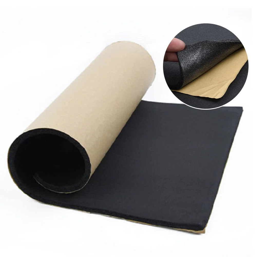 200x50cm Car Sound Deadening Mat 5/6/10mm Sound Absorber Foam Noise Insulation Pad Heatproof Soundproof Deadener Cotton Pad