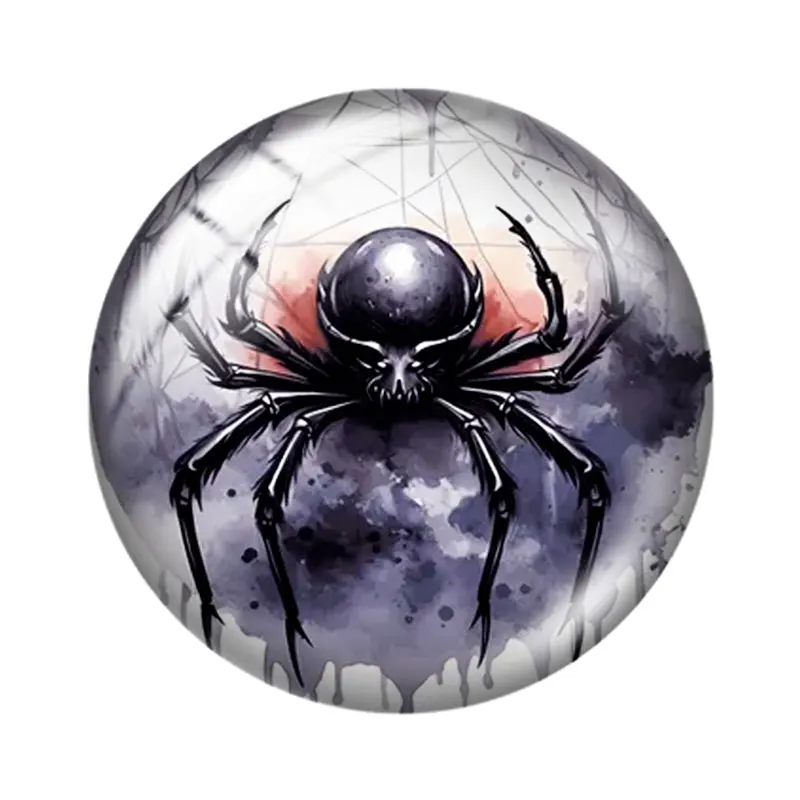 Watercolor Spider 12/18/20/25mm glass cabochon  bracelet pendant rings for jewelry demo earrings back Making findings view 3