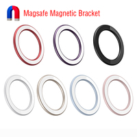 For Magsafe Magnetic Fold Plating 1Pcs Strong Suction Rotating 360 Wall Stickers Everywhere Folding Ring Phone Holder Alloy