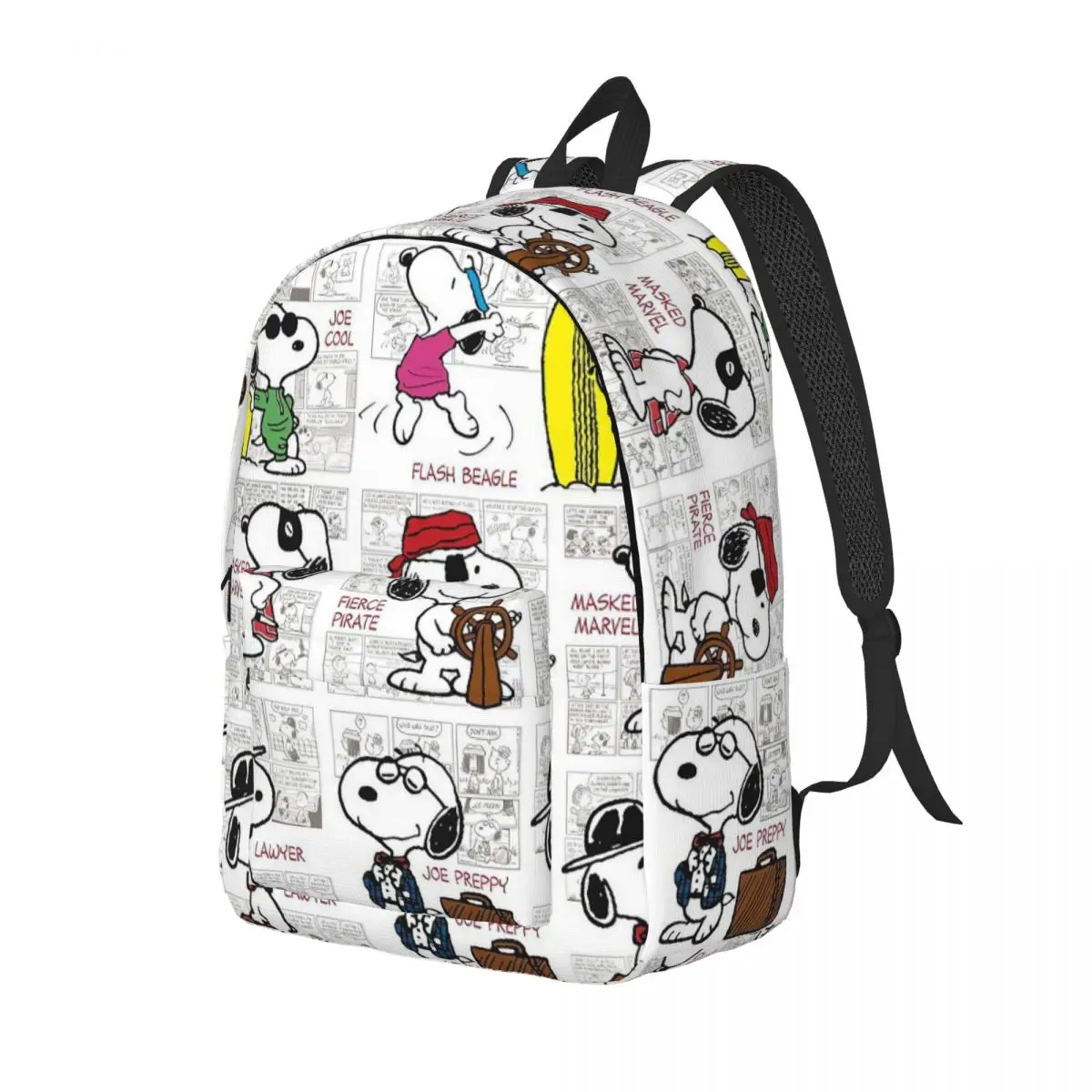 Peanuts Snoopy-mochila bonita de dibujos animados para hombre y mujer, morral fresco para el trabajo de la escuela secundaria, bolso de hombro para ordenador portátil, regalo