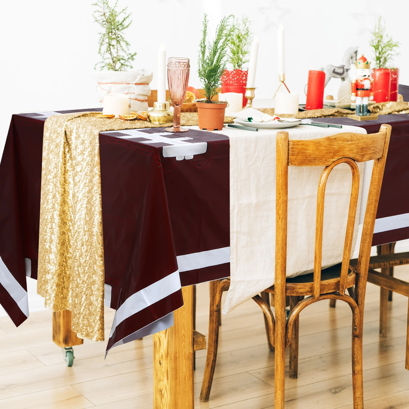

2Pcs Football Tablecloth Disposable Table Covers Rectangular Sports Theme Party Decorations Football Tablecloth