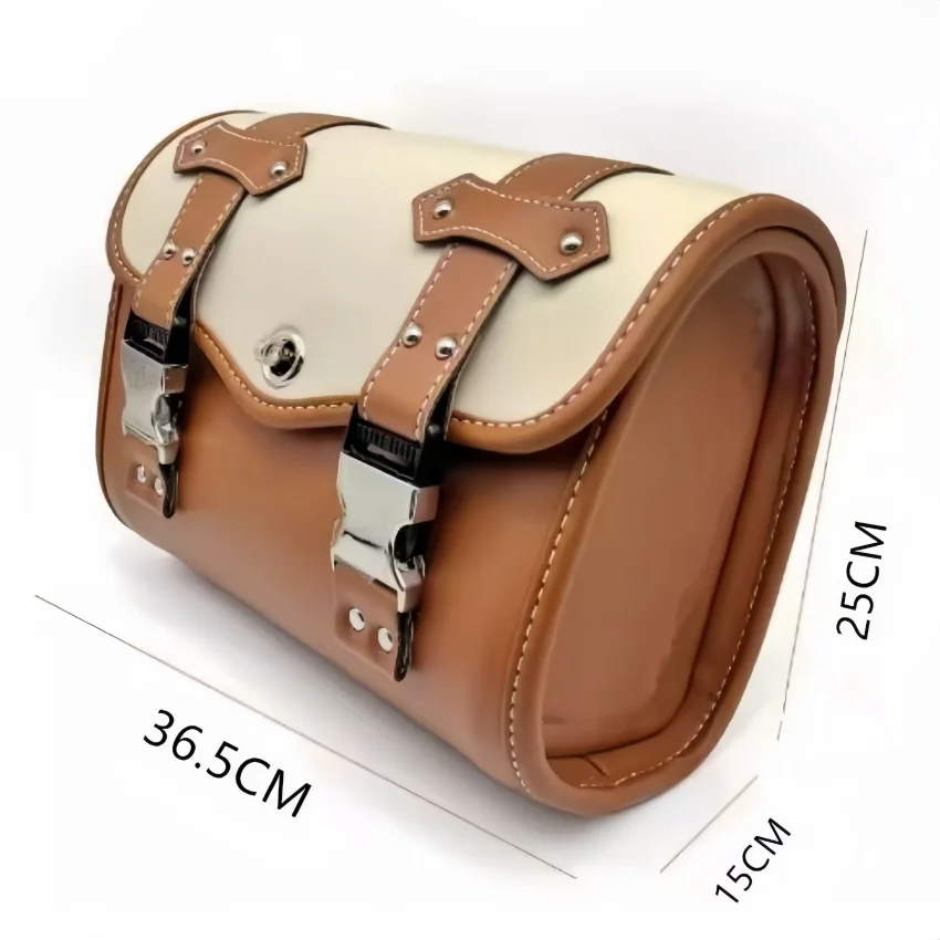 

Motorcycle Saddlebag Retro PU Tool Bag Travel Luggage Seat Bag HONDA Rebel 250 500 Rebel 1100 300 For W400 W650 XL883L SR400
