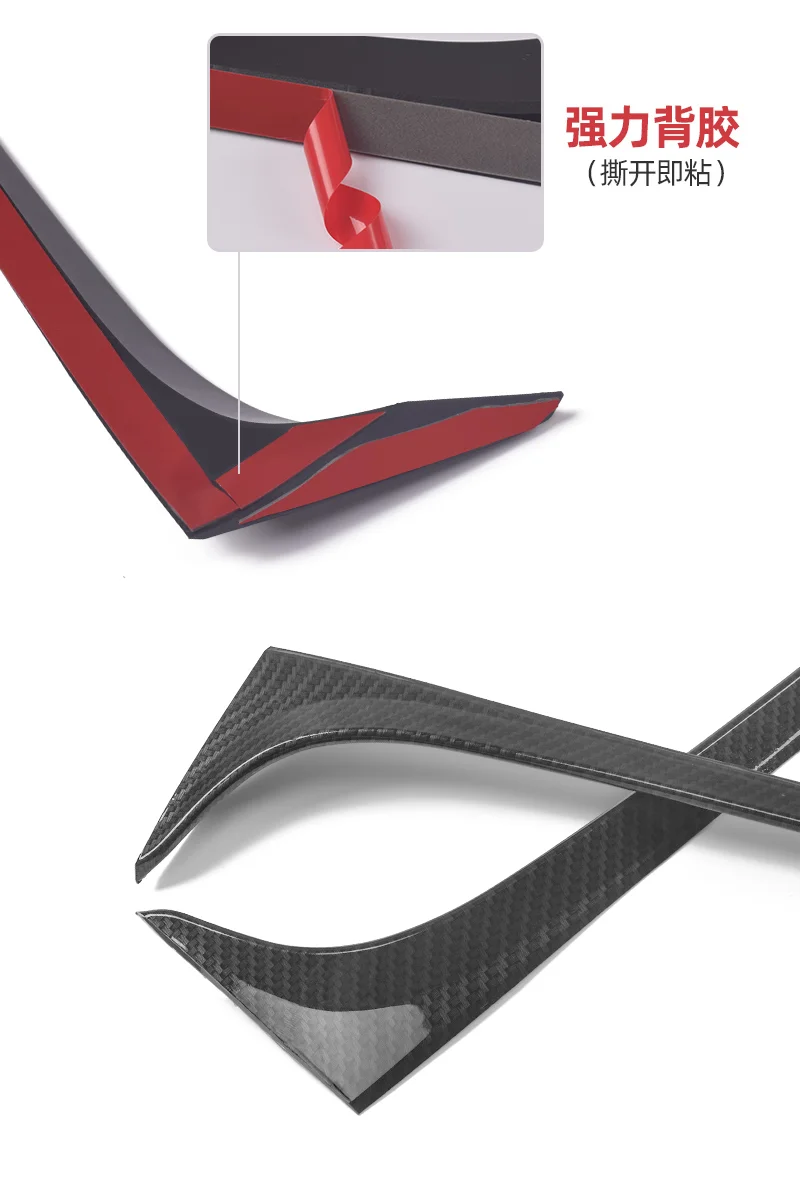 Fit Für VW Zubehör GOLF 7 MK7 GT 2014 2015 2016 2017 2018 Schwarz Hinten Fenster Seite Spoiler Flügel Trim 2 stücke – Detail 4