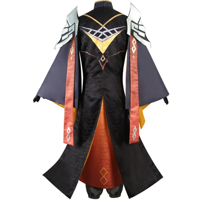 Genshin Impact Zhongli Morax Cosplay Costume Archon War Zhongli Cosplay Anime Zhong Li Chinese Halloween Hanfu Dress Wig Women P