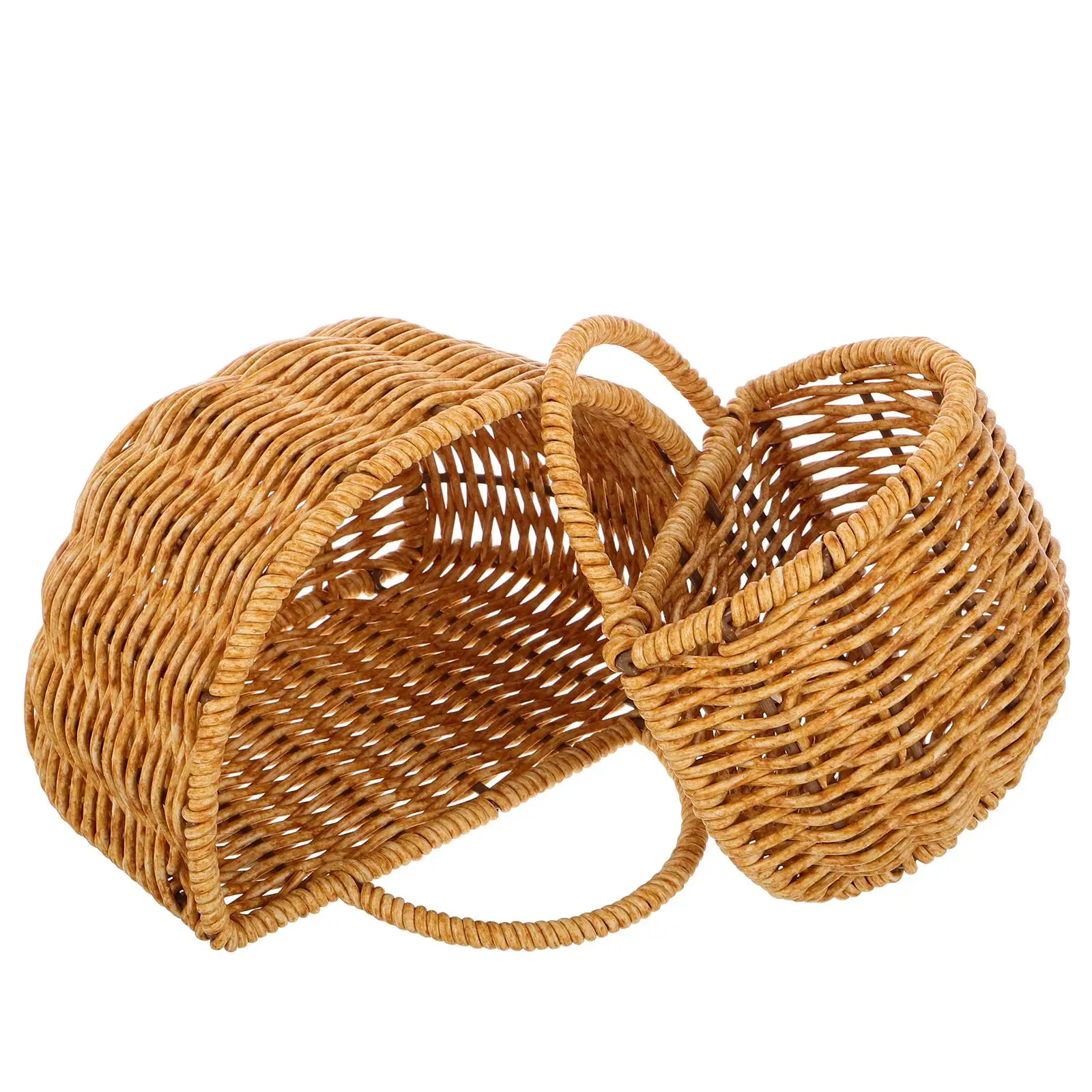

2 Pcs Rattan Storage Basket Artificial Plants Toilet Paper Holder Hanging Planters Wickr Baskets Plastic