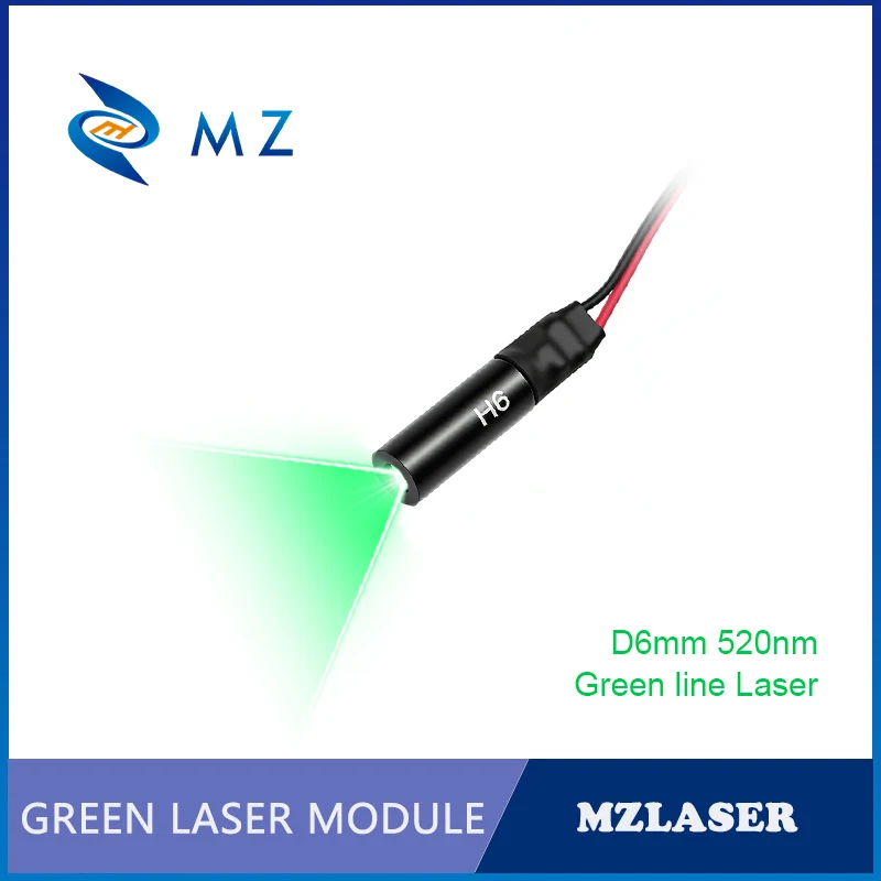 New Economical Compact Green Line Laser Diode Module 520nm D6mm 0.5mW 1mW 5mW 3V Industrial Grade for Woodworking Machinery