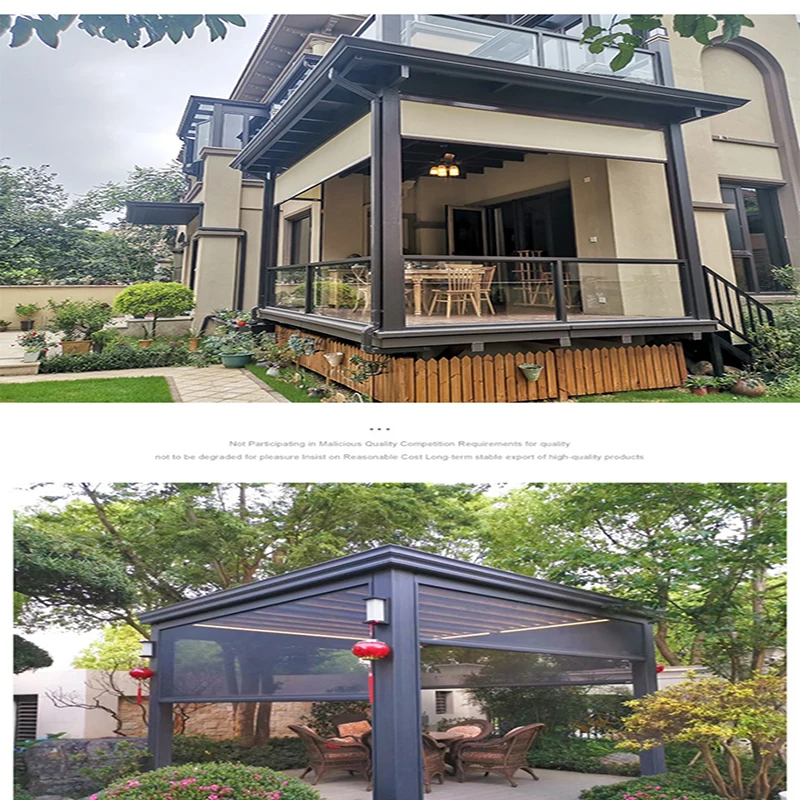 Sun Room Sunshade Wind-proof Rain-proof Roller Shutter Shade Sun-proof Heat-insulating Floor-to-ceiling Window Electric