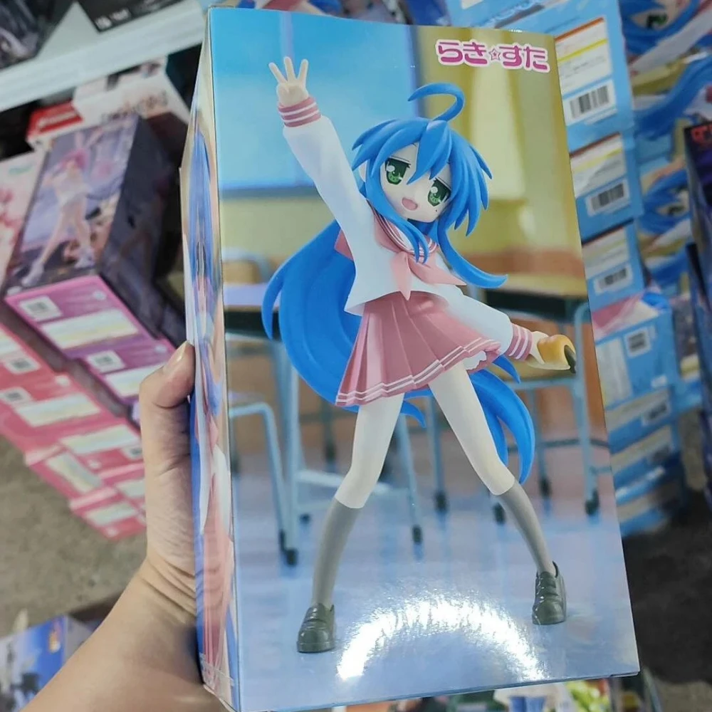 Original Lucky Star Izumi Konata Trio-Try-It Figur Actionfigur Spielzeug PVC-Modell Sammlerstück Anime Figurine Puppe Geschenk
