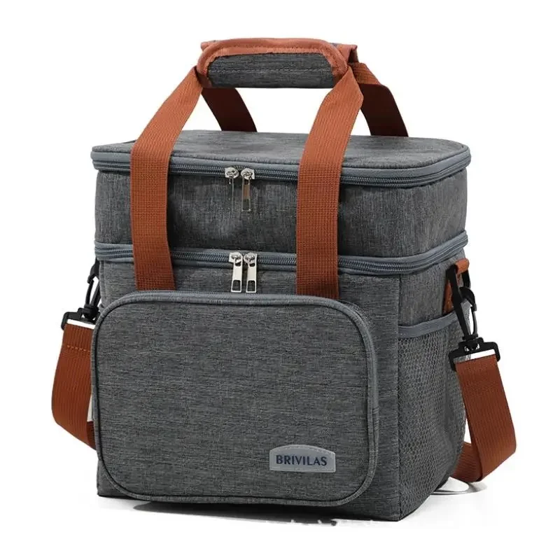 Fashion Crossbody Insulated Lunch Bag – Large Capacity Thermal Food Organizer for Business & Daily Use