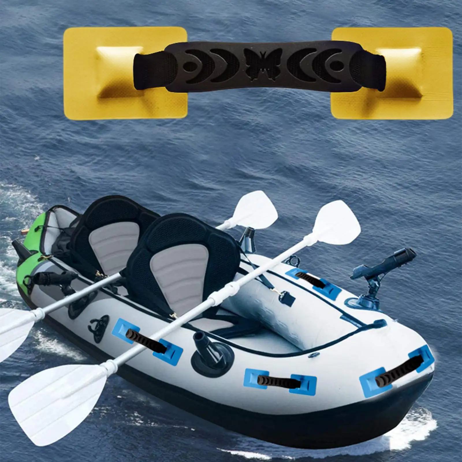 Boat Handle Side Mount Paddle Park Strap Waterproof Surfboard Grips Ocean PVC Replacement for Raft Canoe Paddle Board