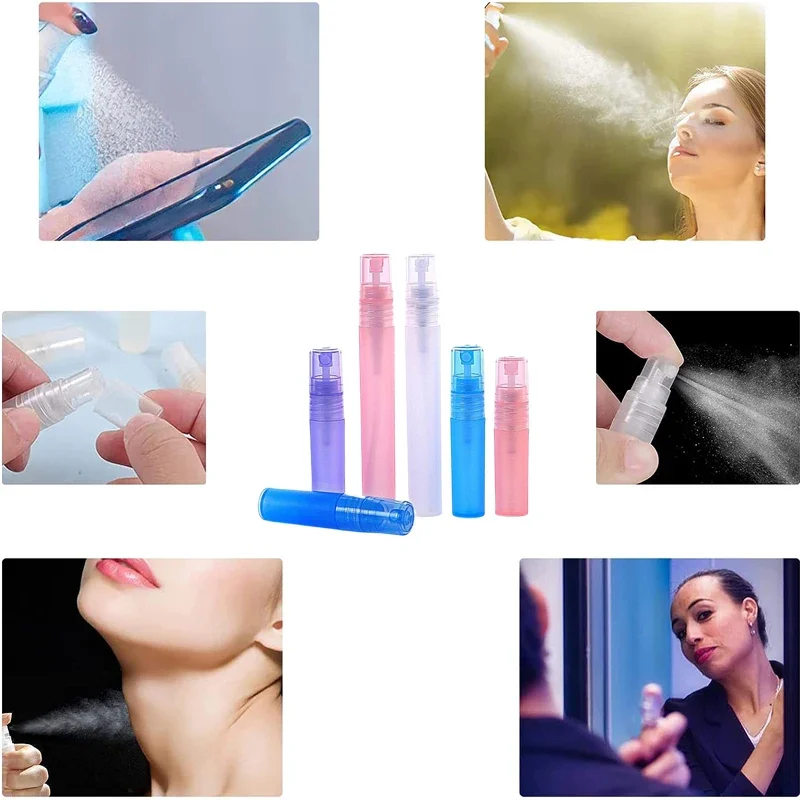 10Pcs 3ML/5ML/10ML Empty Plastic PP Pen Shape Refillable Spray Bottle Portable Travel Perfume Sprayer Liquid Atomizer Containers