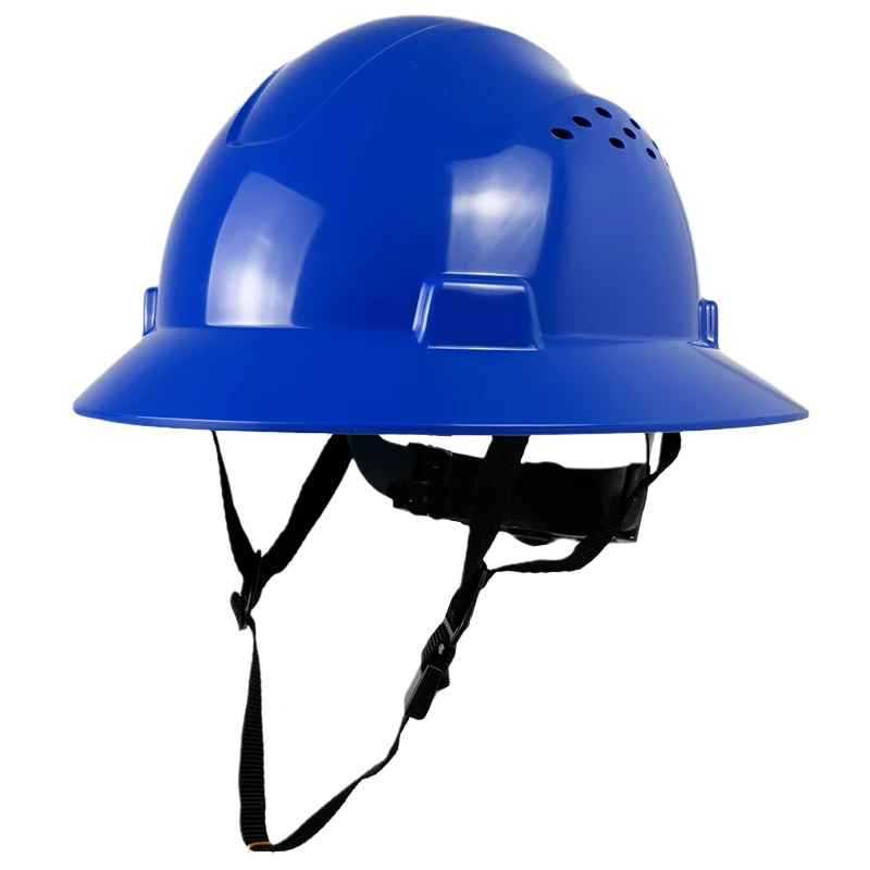 Sombrero duro de ala completa para ingeniero, gorra de trabajo de construcción para hombres, casco de seguridad FRP aprobado por la CE con Ventilación ajustable de 4 puntos