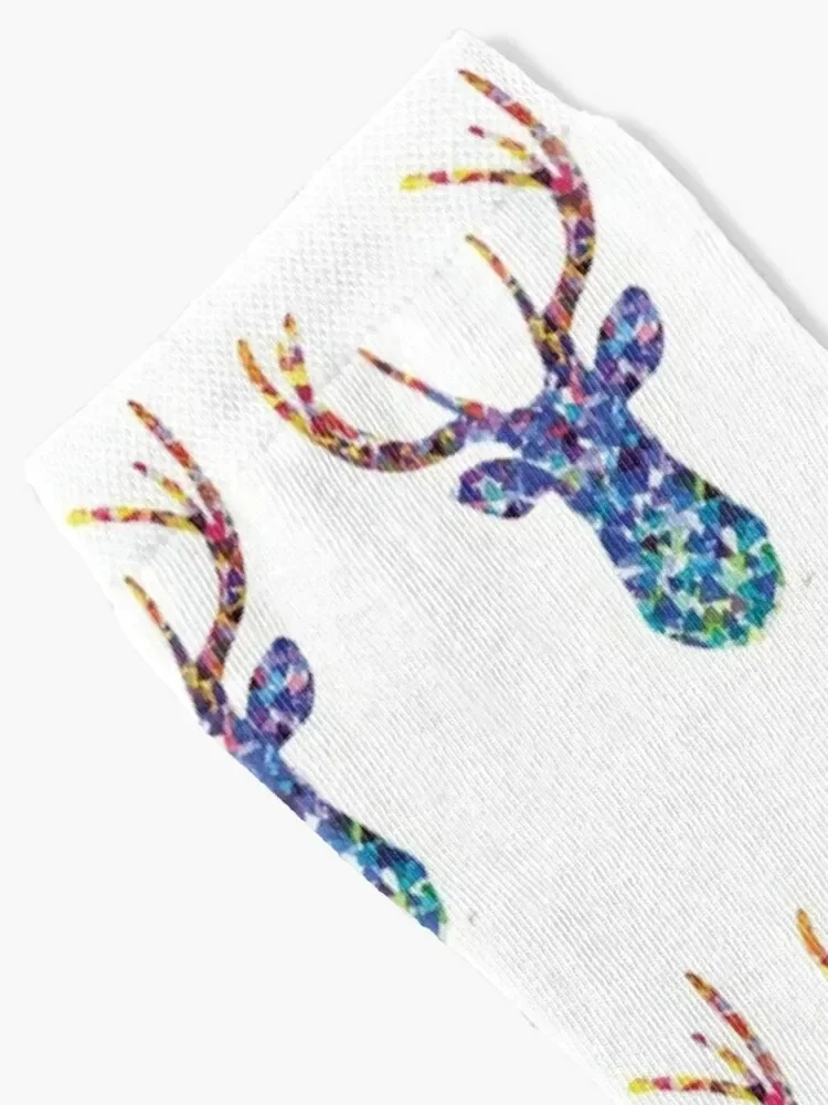 Blue Deer - Geometric Painting Socks gifts christmass gift winter thermal Man Socks Women's