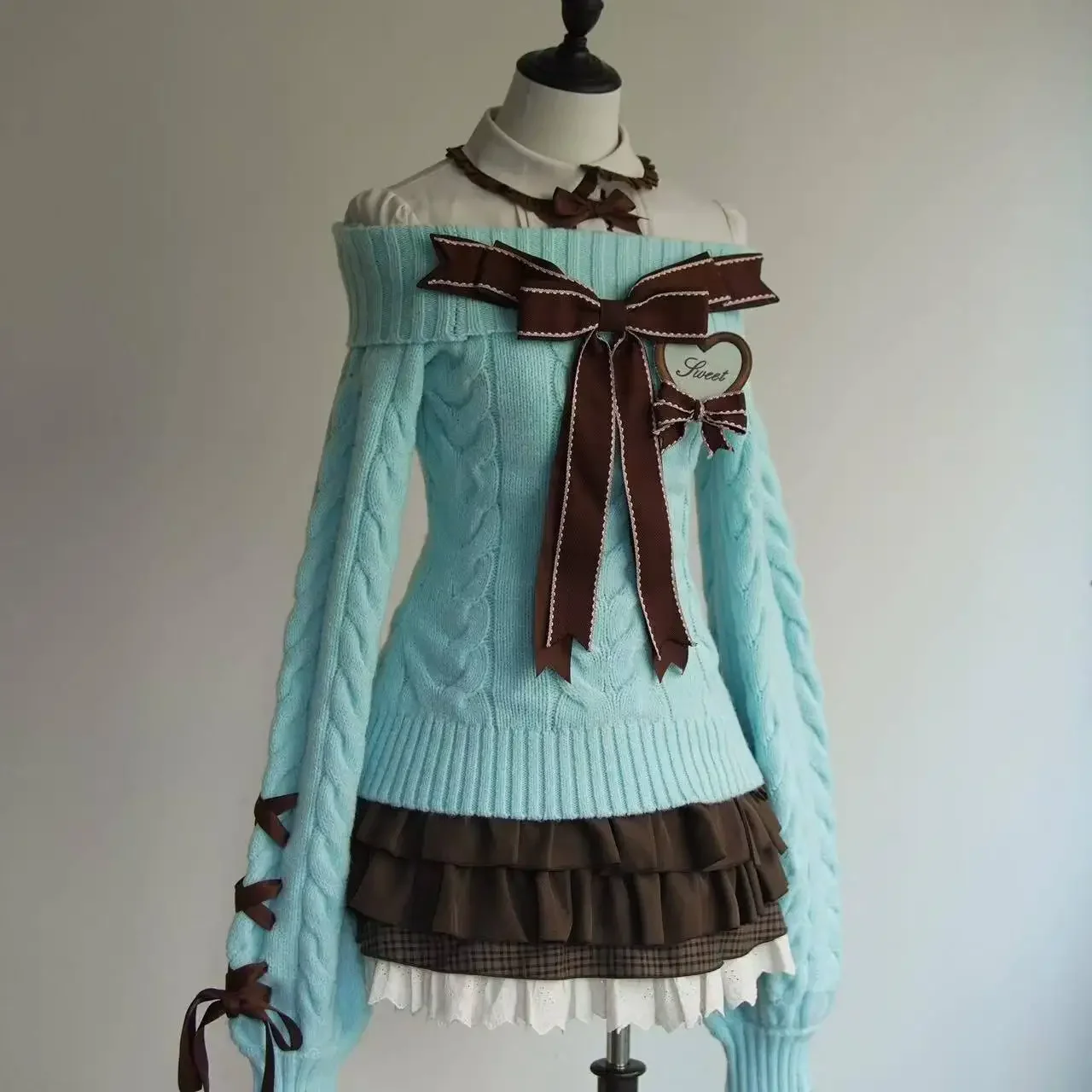 

Autumn Winter Y2k E-girls Slim Fit Jumpers Casual Long Sleeve Korean Fashion Pullovers Sweet Sexy Off Shoulder Knitted Sweater