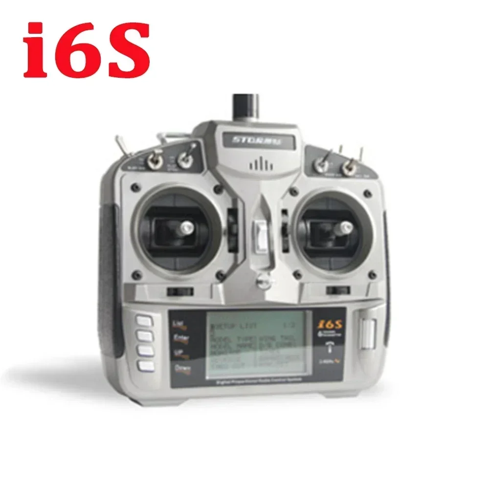 Flysky FS-i6S 2.4GHz 6CH Transmitter - Full-Range DSM2 for Drone/Aircraft, Superior to Spektrum DX6i, 10 Model Memory