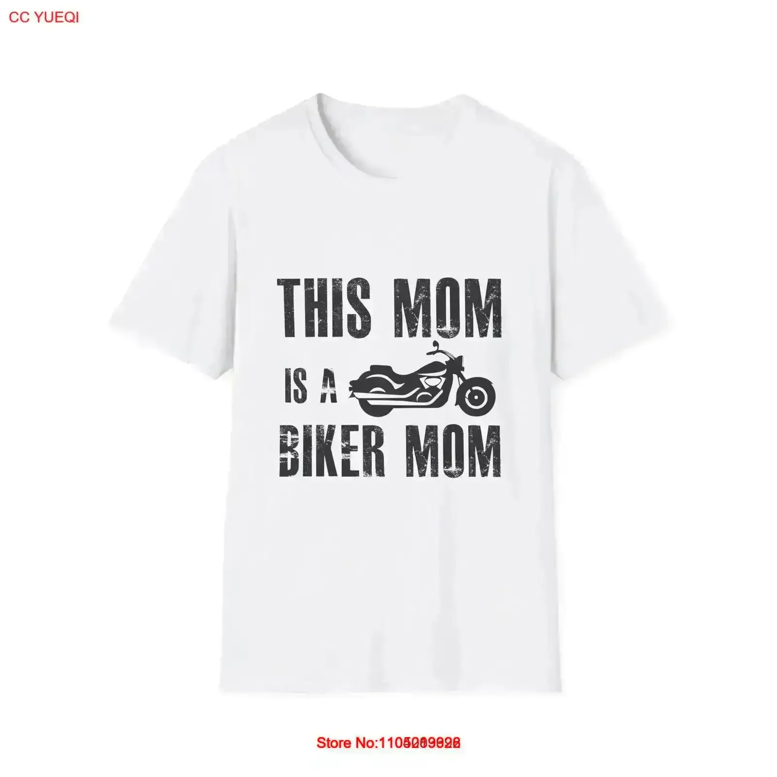 

Biker Mom T Shirt vintage Washed Stretched designer clothes Versatile homme Stylish Top For Everyday Wear Slightly Breathable