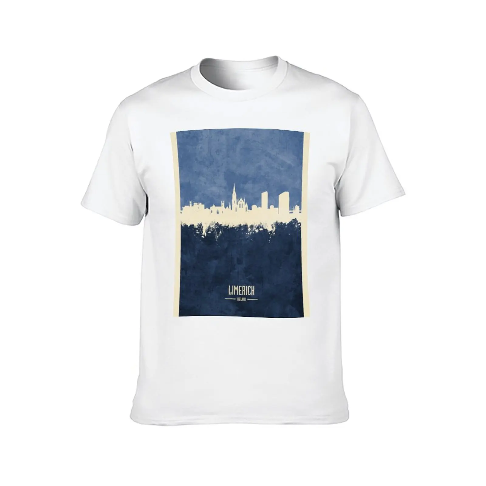 Limerick Ireland Skyline T-Shirt sports fans anime shirt tops t shirts for men cotton