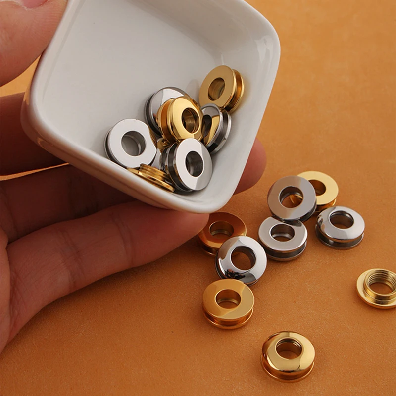 10Pcs Solid Screw Back Eyelets with washer grommets Leather Craft accessory for bag garment shoe clothes jeans decoration