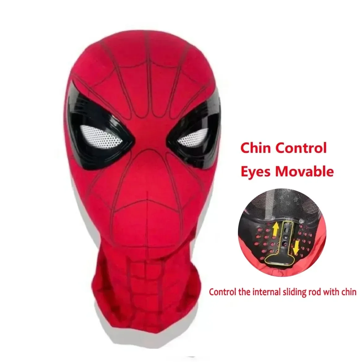 Beweegbare afstandsbediening ogen Spiderman masker Spiderman masker Peter Parker Halloween cosplay kostuum masker spandex stof materiaal - afbeelding 1