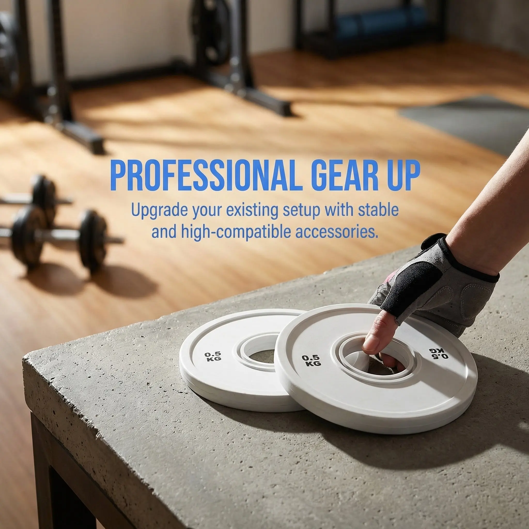 2Pcs Rubber Coated Barbell Pla - Weight Plate Bumper 评论和价格