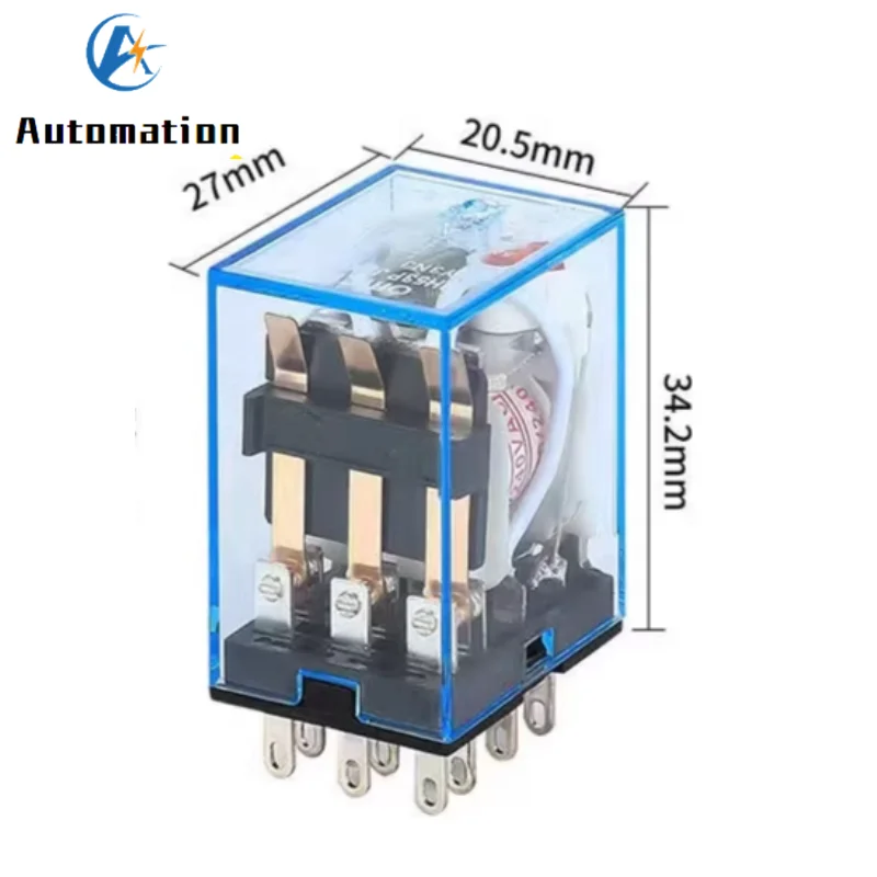 10pcs Micro Mini Relay HH53P MY3NJ MY3 11-Pin DC12V/DC24V/DC110V/AC220V Coil General Purpose Intermediate Electromagnetic