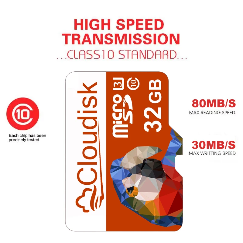 Cloudk-tarjeta de memoria MicroSD 2 piezas, U3, 32GB, C10, A1, V30, compatible con 4K, UHD, Nintendo Switch, cámara Gopro, teléfonos inteligentes