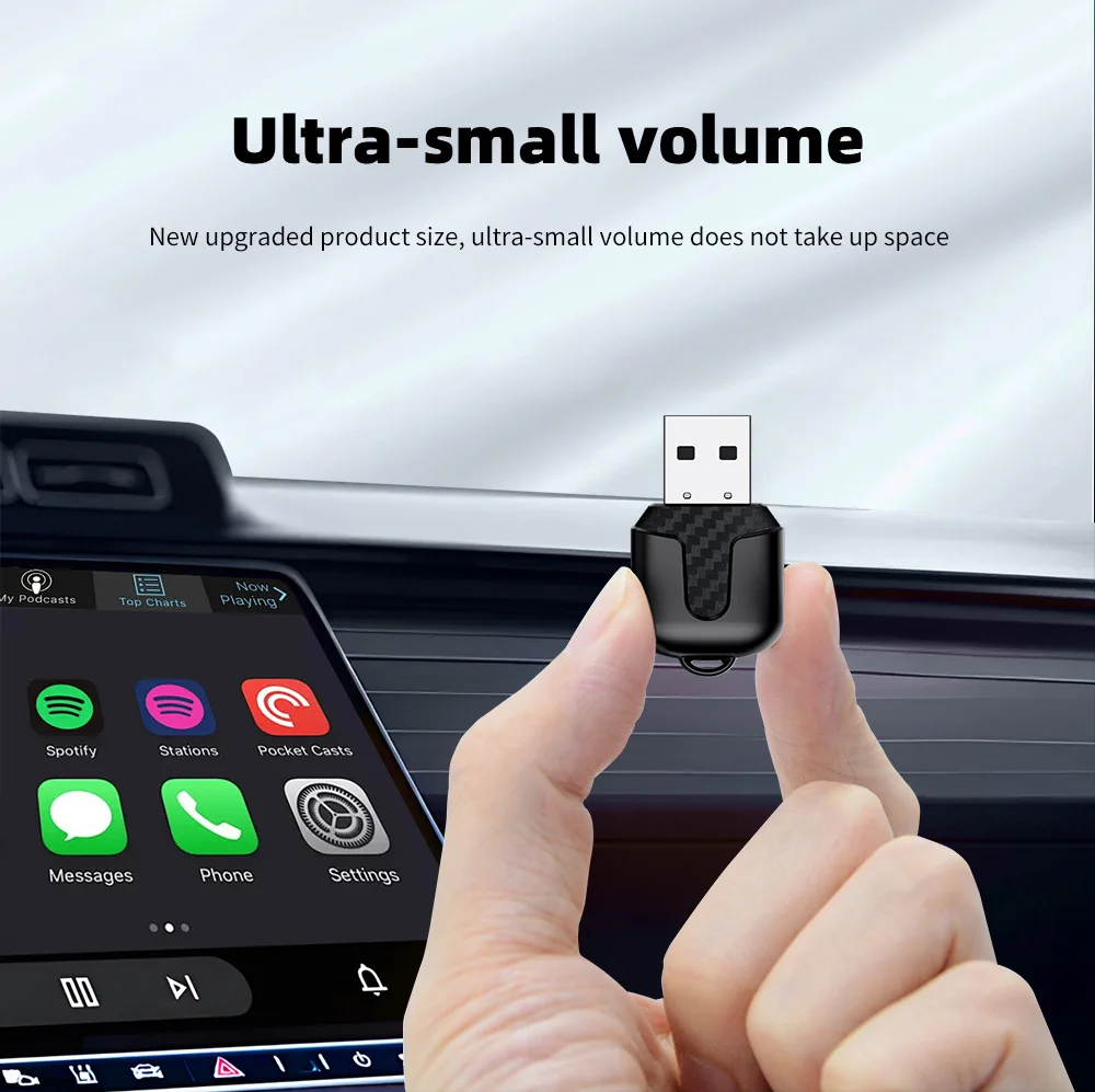 2 in 1 Wireless CarPlay Android Auto Adapter Smart Mini Box for Factory Wired Car, Wireless CarPlay Android Auto Plug and Play