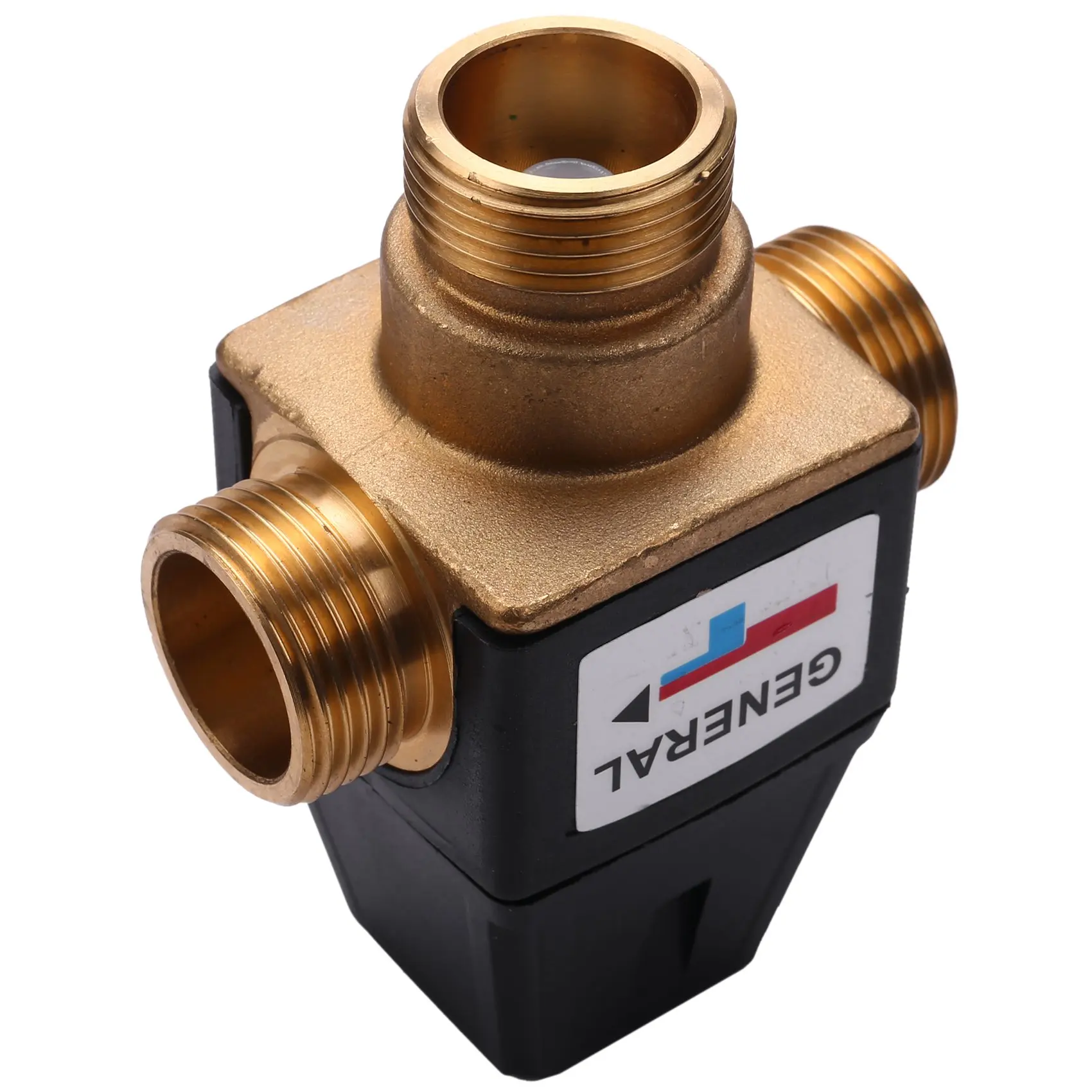 

1 Pcs 3 Way DN20 External Thread Brass Thermostatic Mixing Valve Solar Water Heater Thermostatic Valve