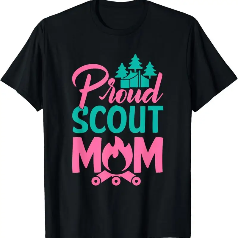 Футболка для девочек Proud Scout Mom Scouting Nauture для кемпинга