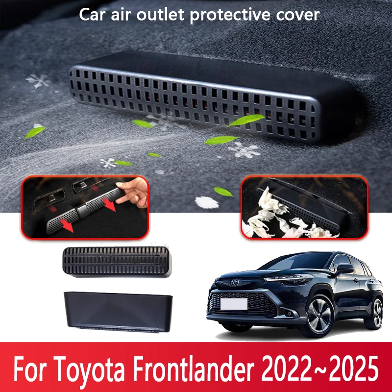 

Car Air Vent Covers For Toyota Frontlander 2022~2025 2024 Seat Air Conditioner Duct Outlet Dustproof Cover Interior Accessories