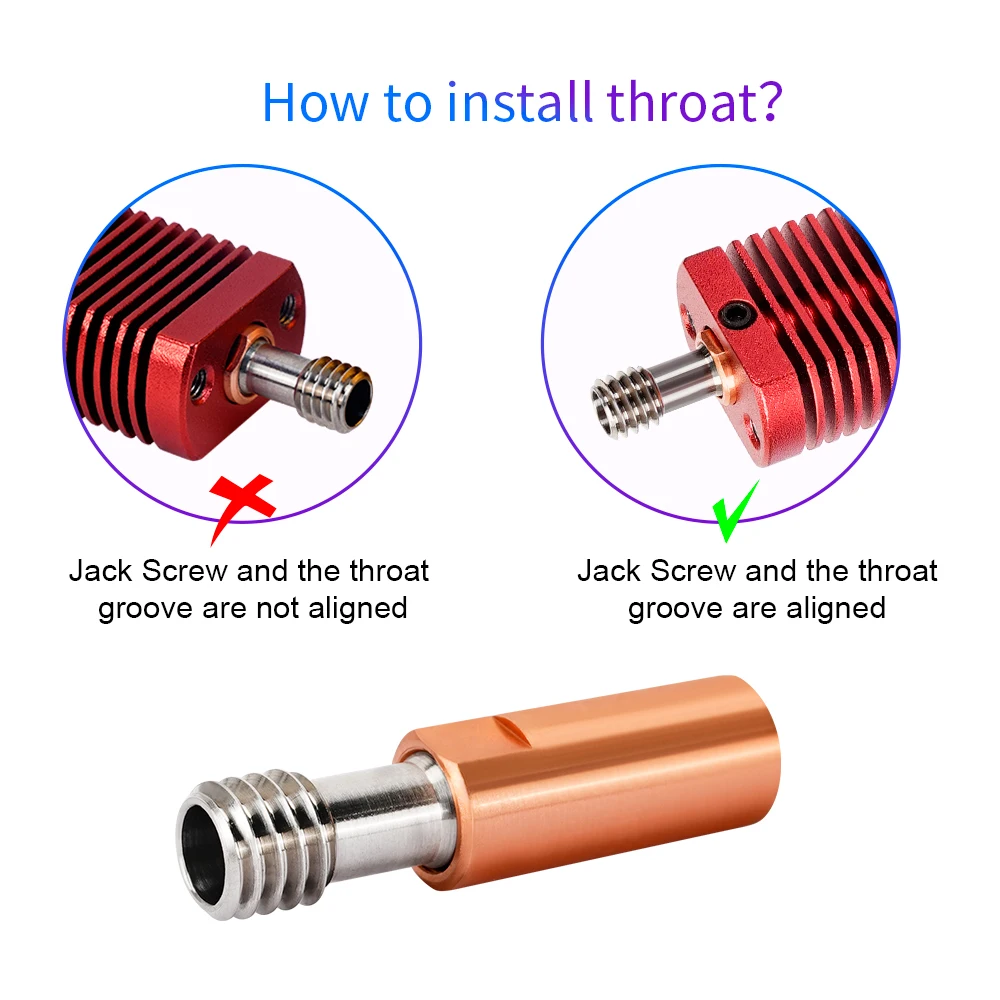 1/2pc Bimetal Heatbreak CR10 Throat For Ender 3 CR10 Elegoo Neptune 4 4Pro Neptune 3 Pro/Plus/Max Bimetal Throat 3D Printer Part