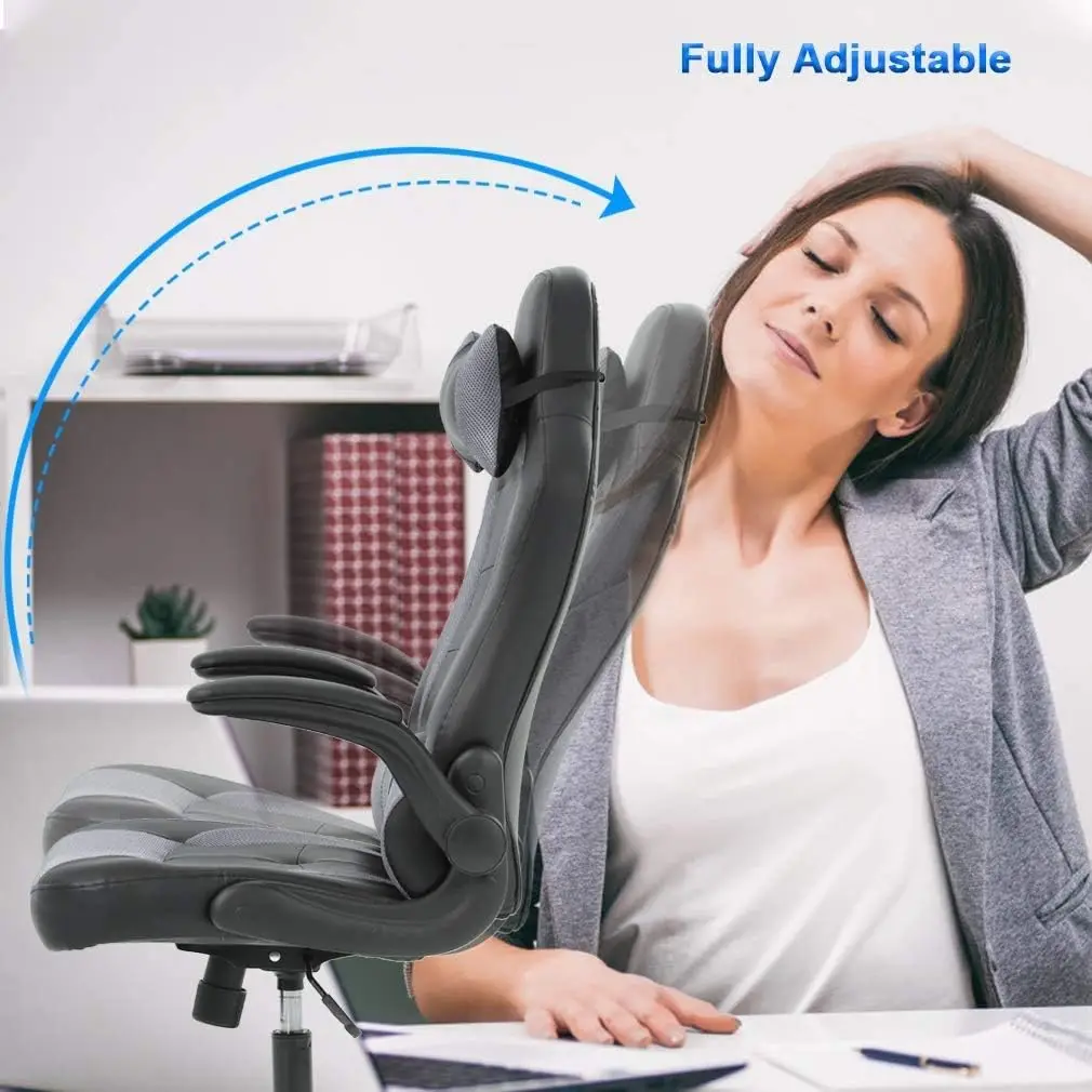 

Gaming Chair Office Chair High Back Computer Chair Leather Desk Chair Racing Executive Ergonomic Adjustable Swivel Task Chair