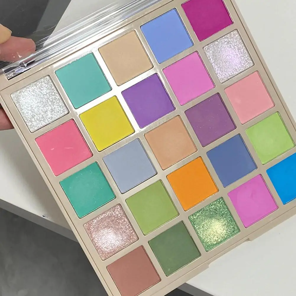 25 Palette di ombretti dai colori natalizi Piastra per ombretti dai colori ricchi Glitter Ombretto perlescente Palette di ombretti definitive