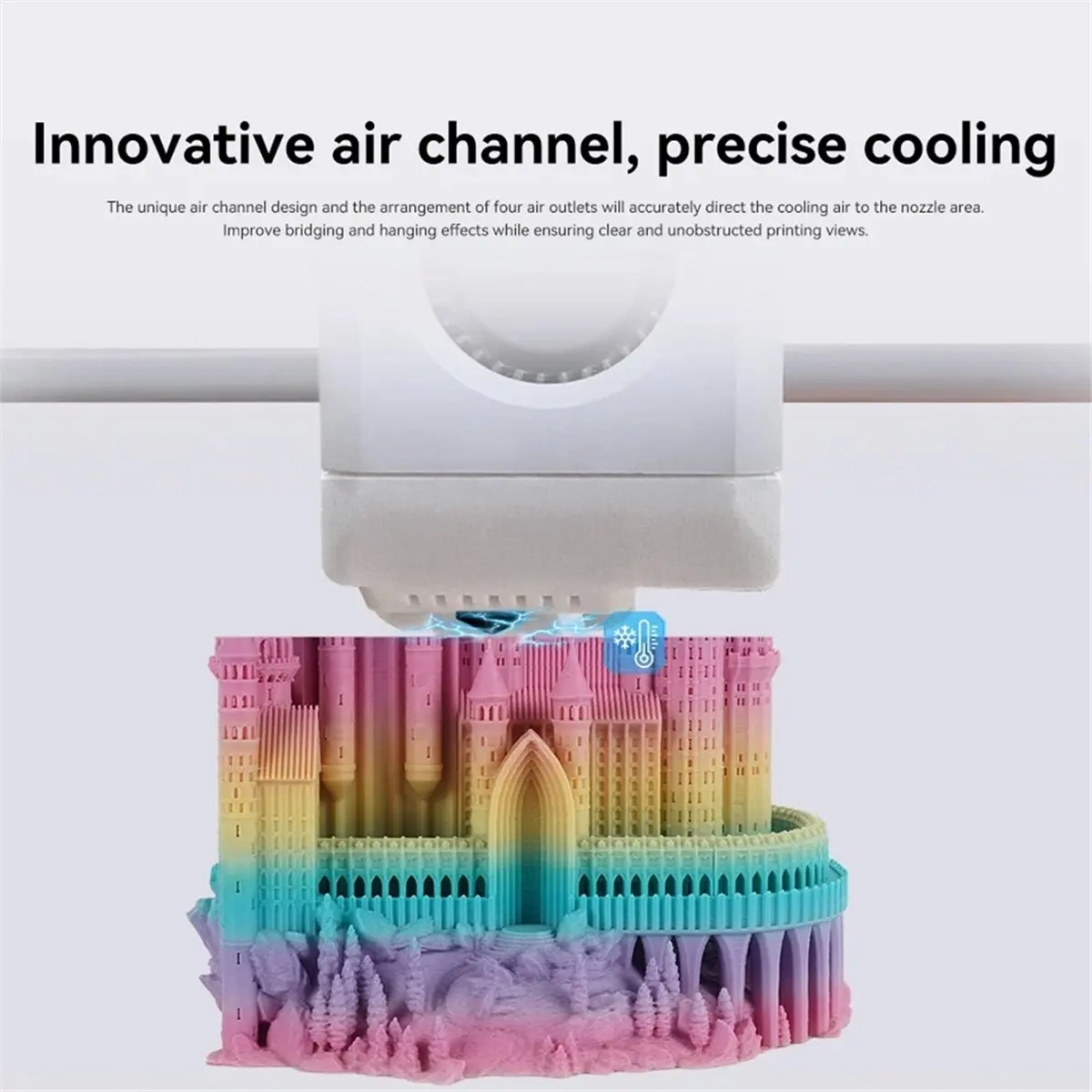 

HGHO Duct Cooling Aids for Bambu Lab X1 P1 Cooling Fan Duct Conveying Pipeline Cooling Auxiliary for Bambu Lab X1 X1C P1P P1S