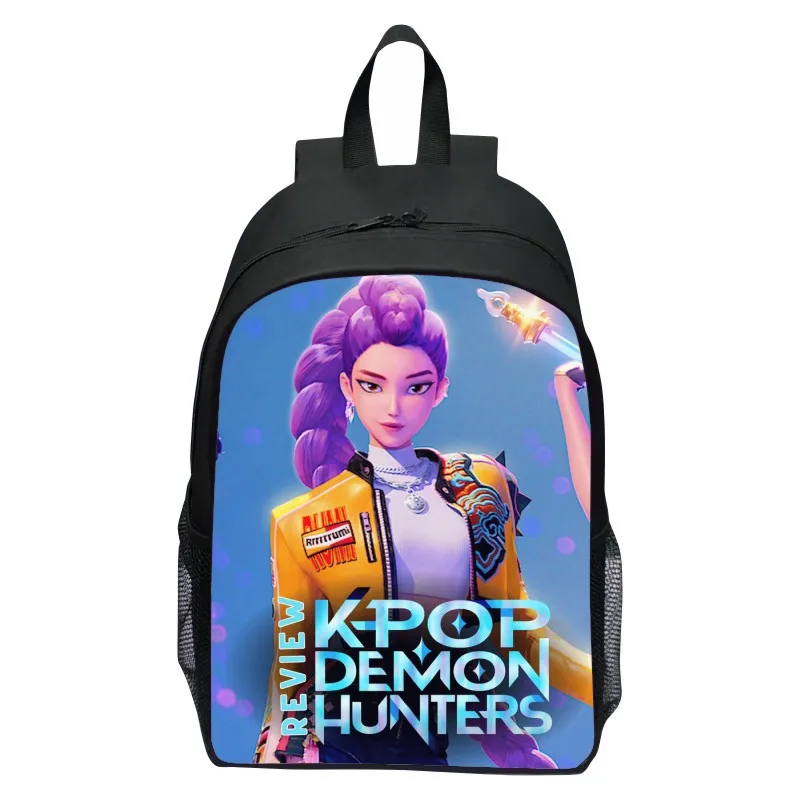 Kpop Demon Hunters Zaino Huntrix K-pop Demon Hunters Rumi Mira Zoey Zaino Astuccio Borsa da scuola Mochila Set Astuccio
