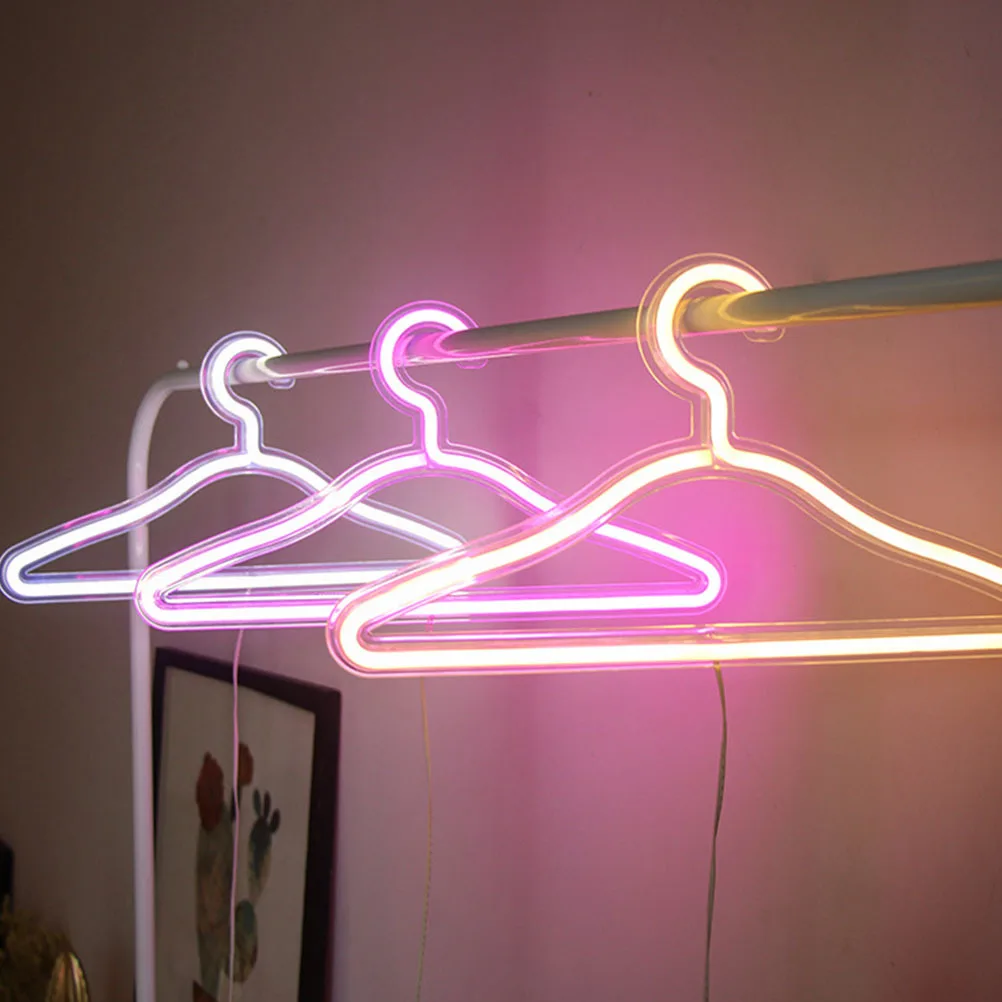 

1pcs Neon Light Rgb Led Decorative Lamp For Wedding Proposal Home Bedroom Kitchen Party Clothes Hanger Design Usb Powered